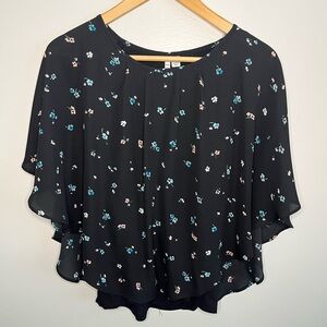 Elle Floral Poncho Style Blouse